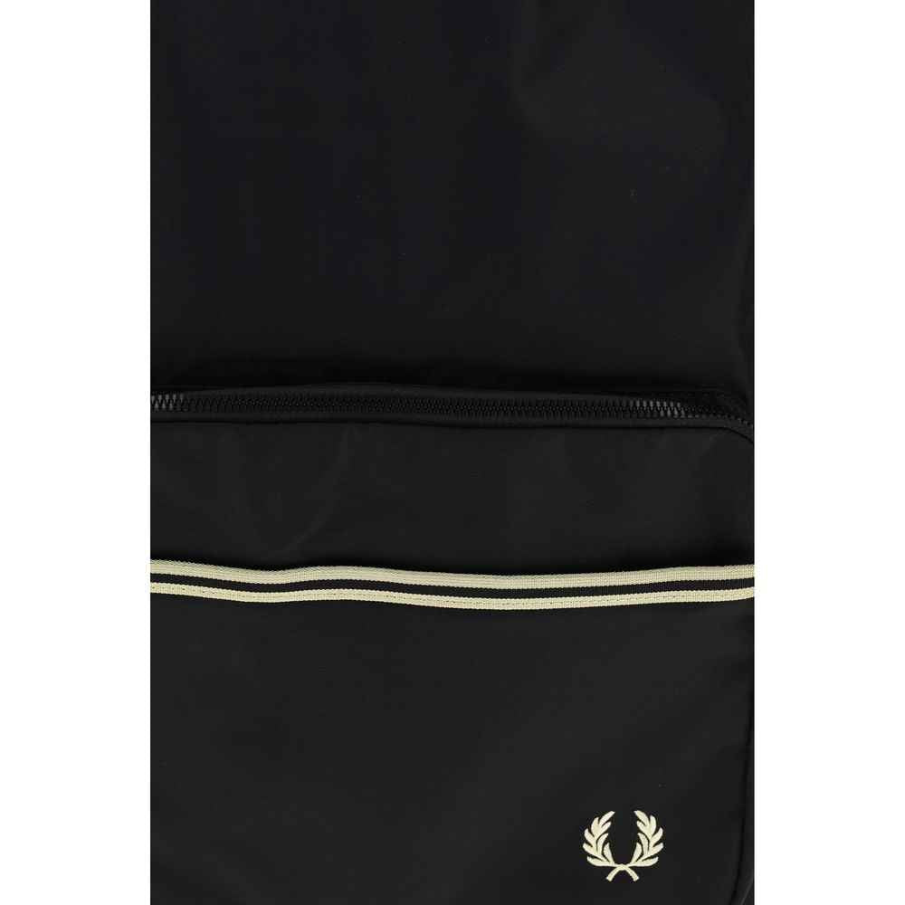 Fred Perry Black Nylon Backpack