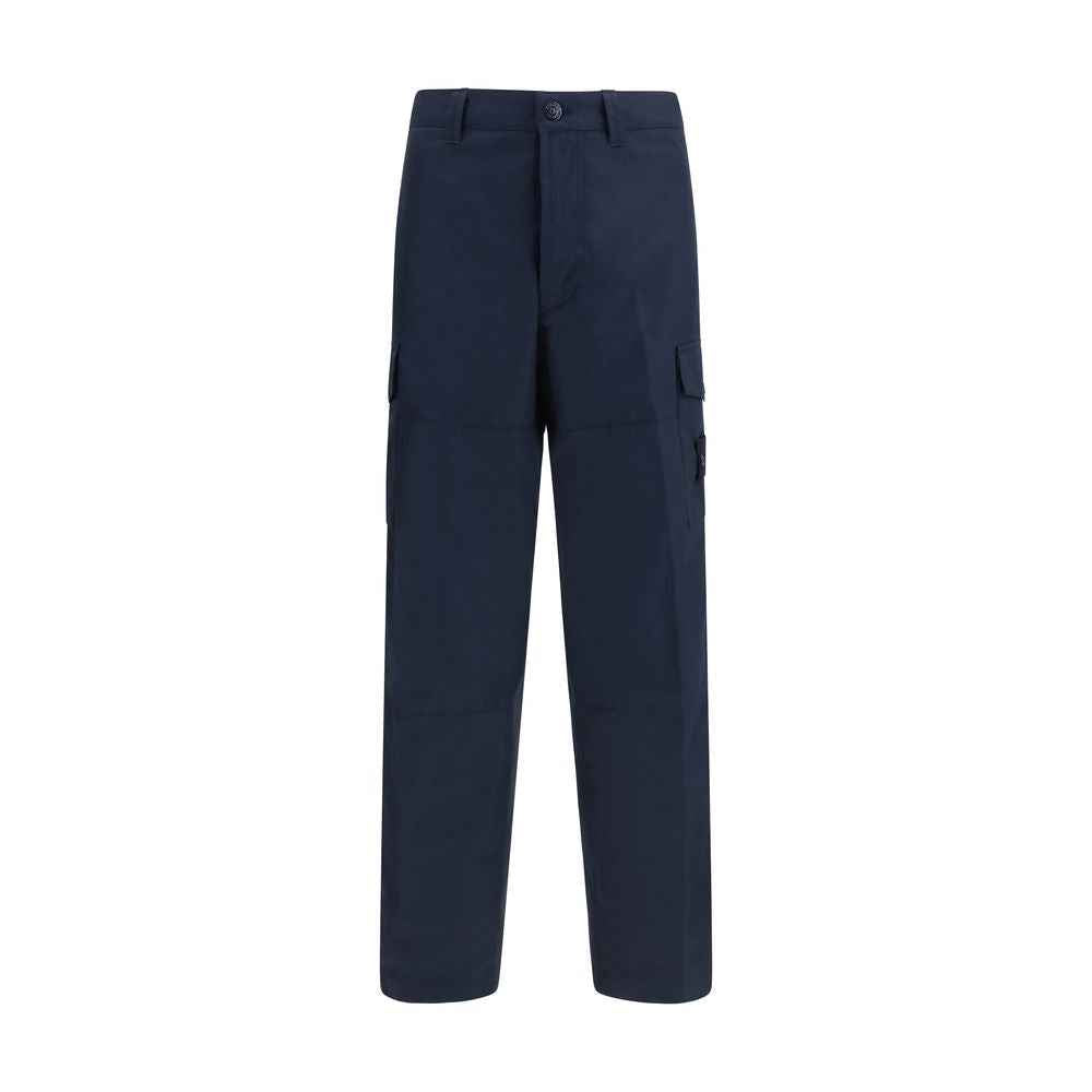 Stone Island Blue Cotton Cargo Pants