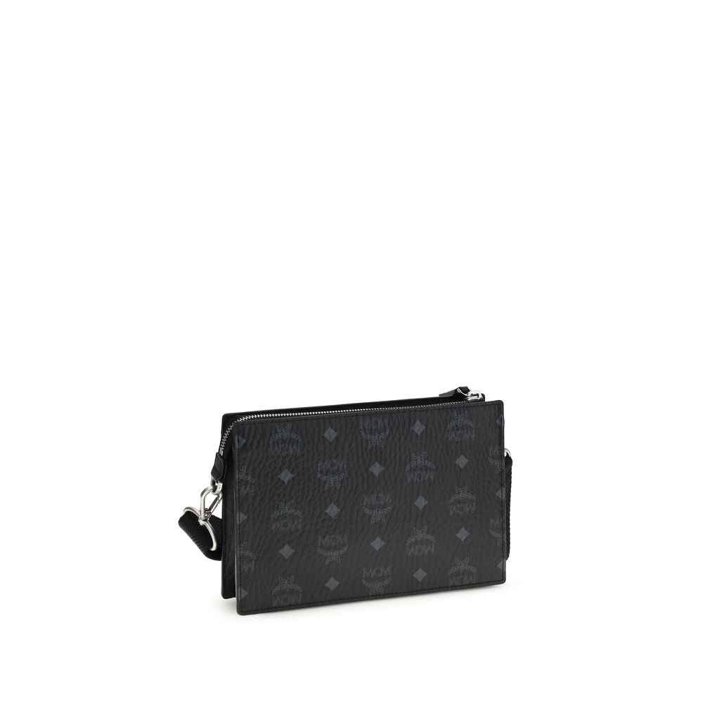 MCM Black Calf Leather Bos Taurus Shoulder Bag