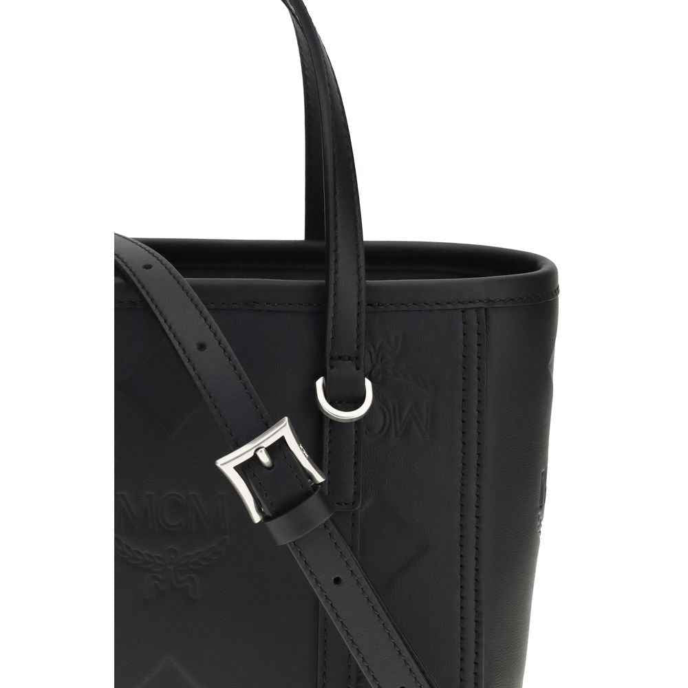 MCM Black Calf Leather Bos Taurus Shoulder Bag