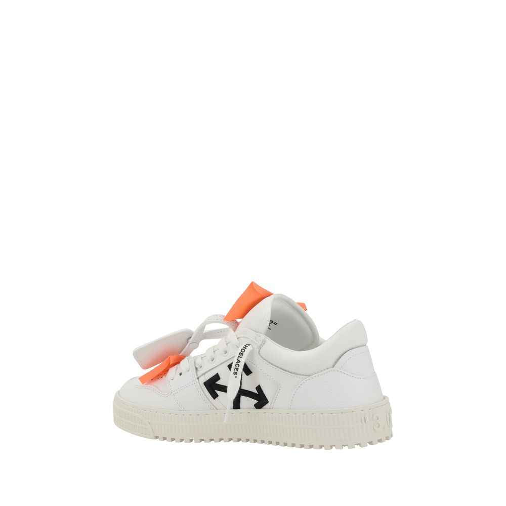 Off-White White Calf Leather Bos Taurus Low Top Sneakers
