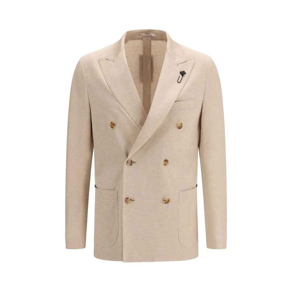 Lardini Beige Cotton Blazer