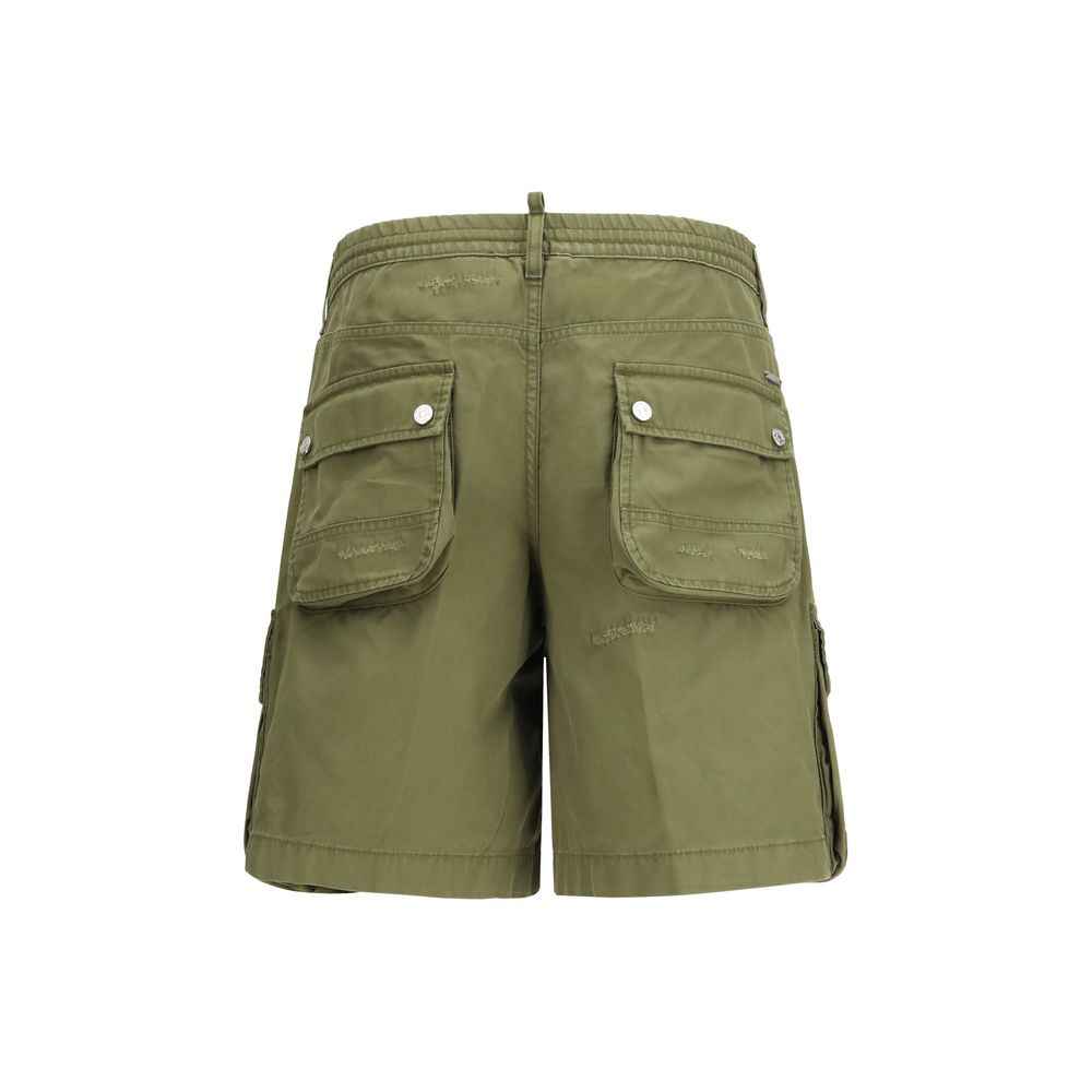 Dsquared² Bicolor Cotton Bermuda Shorts