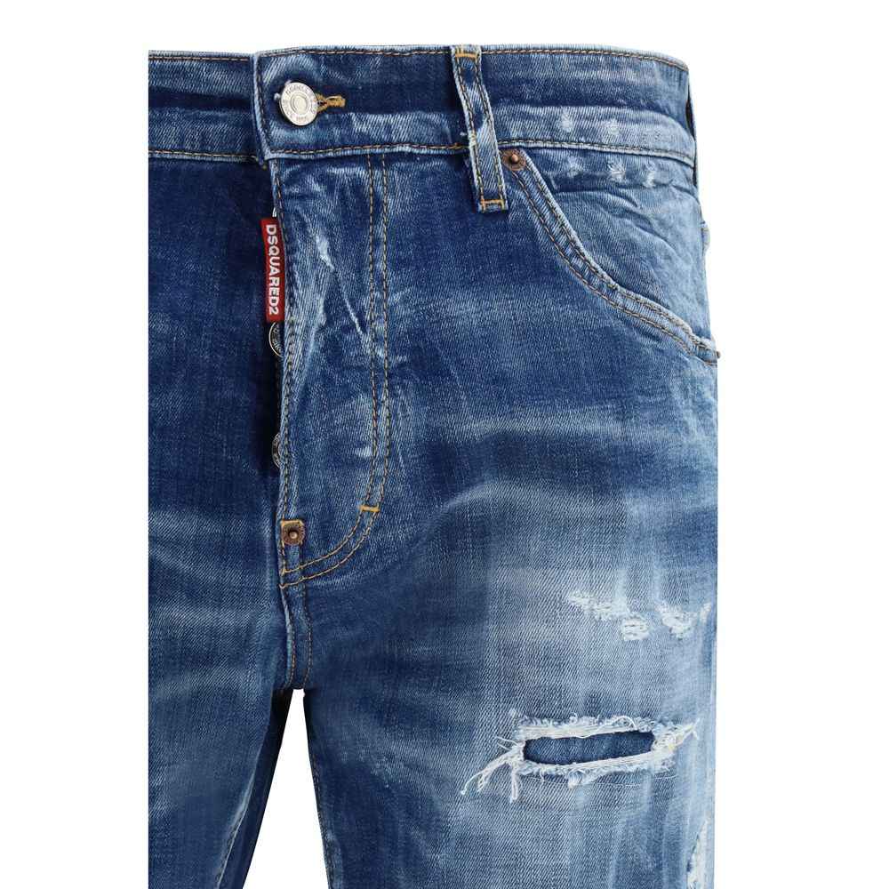 Dsquared² Blue Cotton Slim Fit Jeans