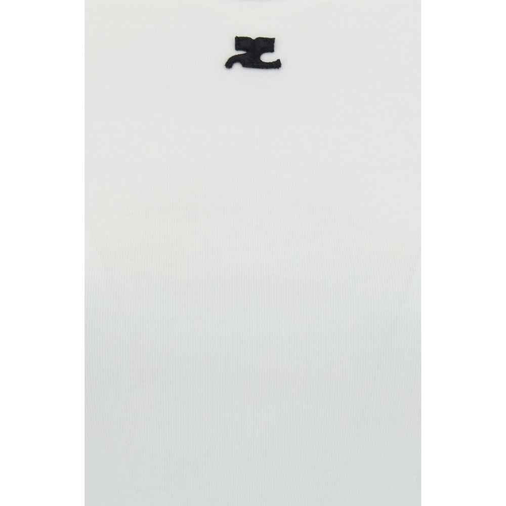Courrèges White Cotton T-Shirt