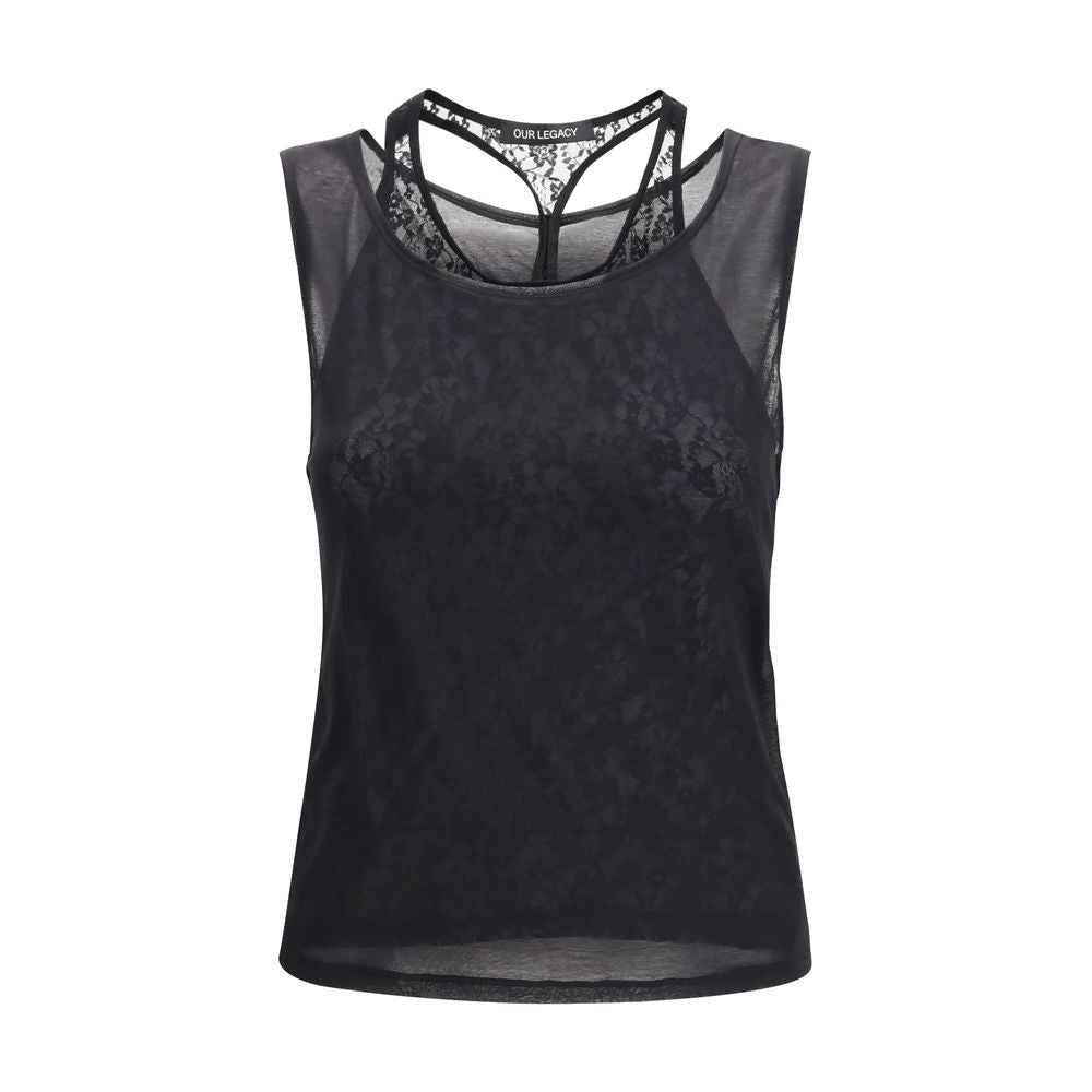 Our Legacy Black Cotton Tank Tops