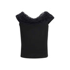 Marine Serre Black Viscose Shirt