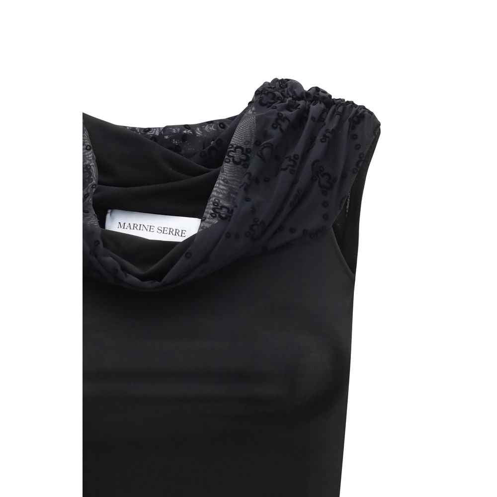 Marine Serre Black Viscose Shirt