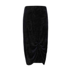 Valentino Black Viscose Long Skirt