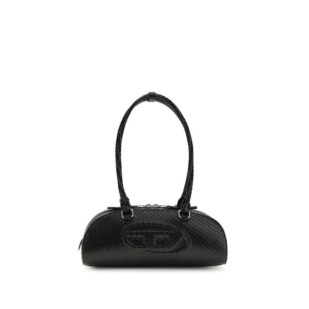 Diesel Black Calf Leather Bos Taurus Shoulder Bag