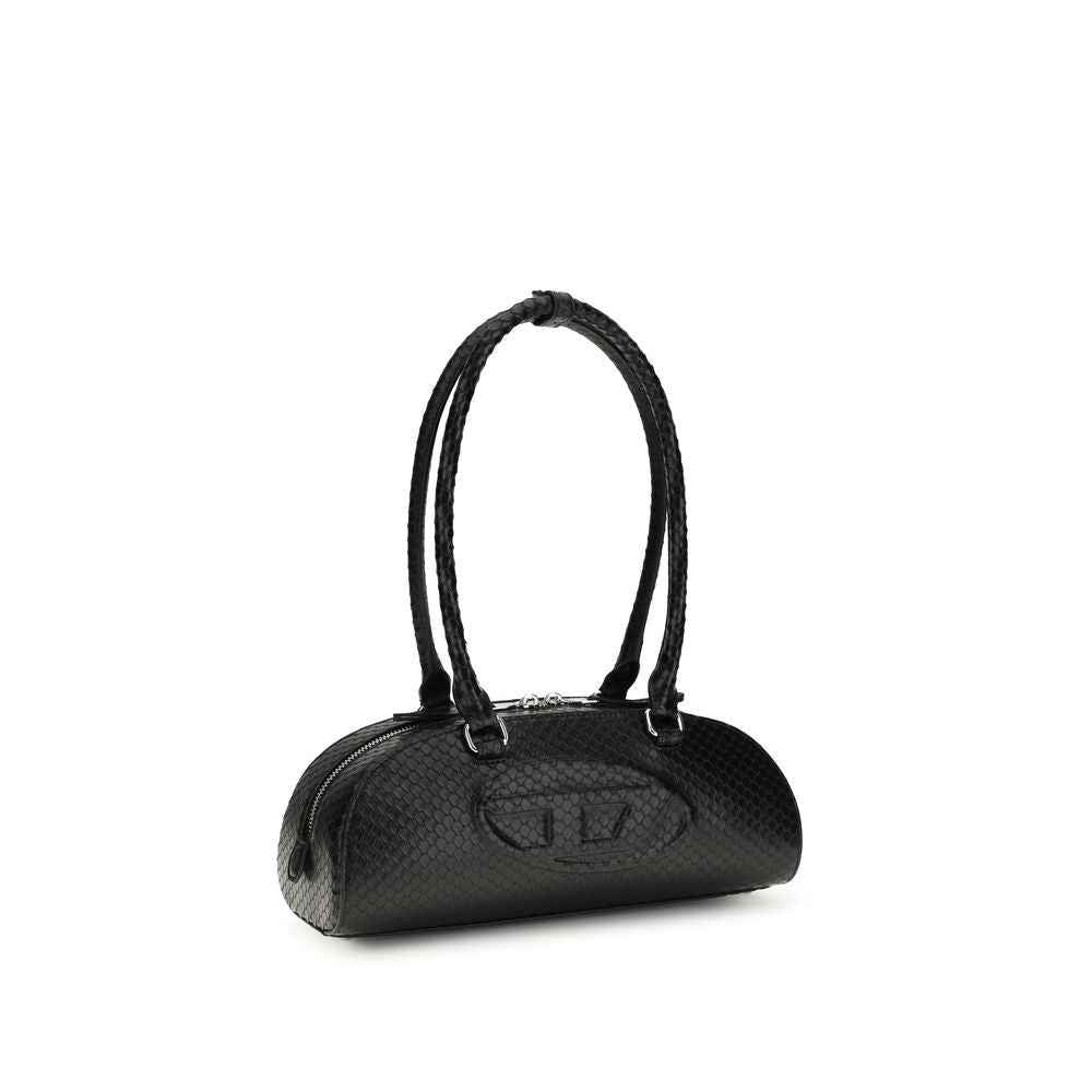 Diesel Black Calf Leather Bos Taurus Shoulder Bag