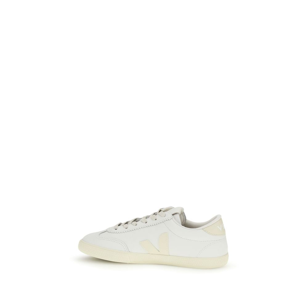 Veja White Calf Leather Bos Taurus Low Top Sneakers