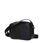 Roberto Cavalli Black Leather Crossbody Bag