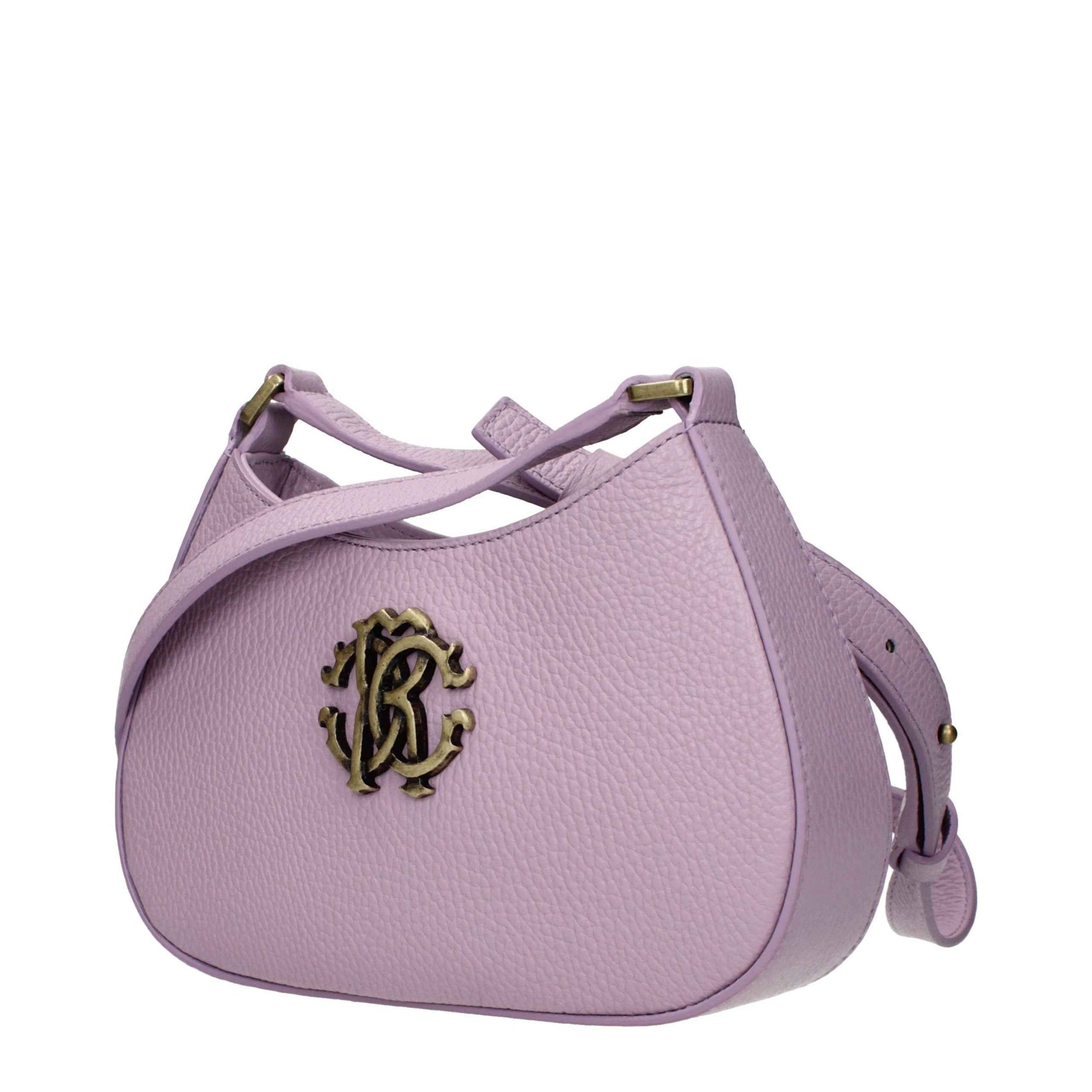 Roberto Cavalli Pink Leather Crossbody Bag