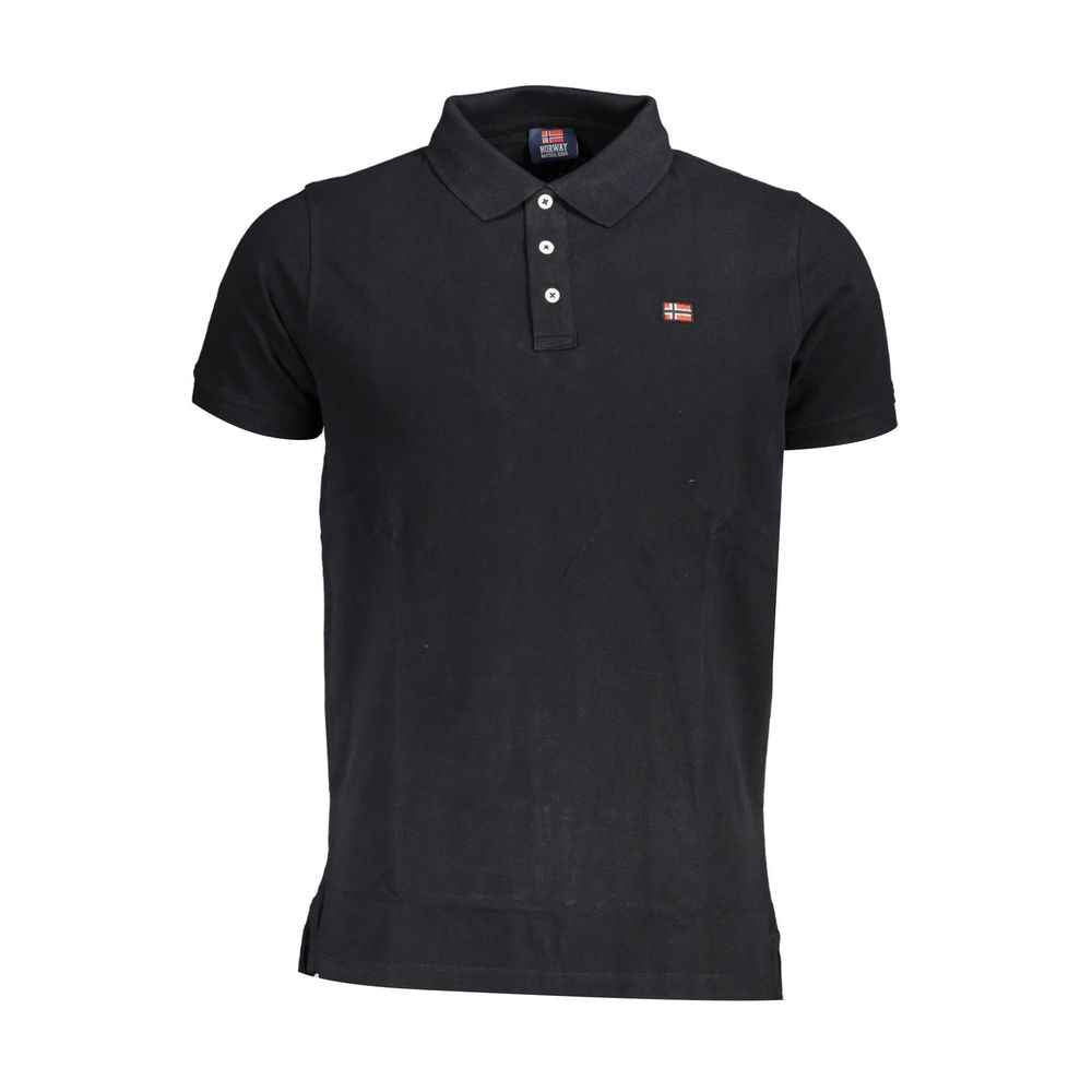 Norway 1963 Black Cotton Men Polo Shirt