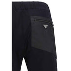 Prada Black Nylon Casual Pants