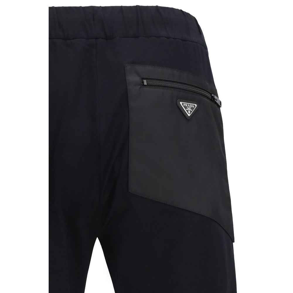 Prada Black Nylon Casual Pants