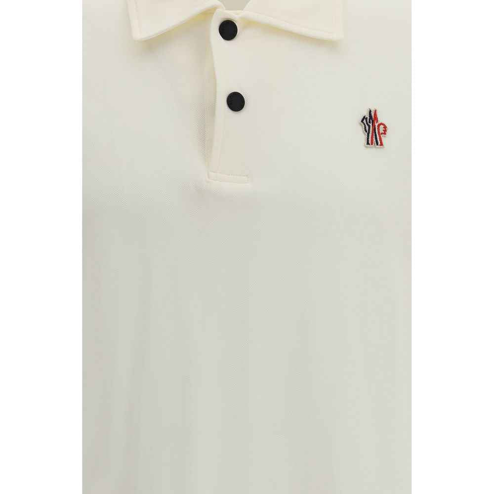 Moncler Grenoble Beige Polyamide Polo Shirt