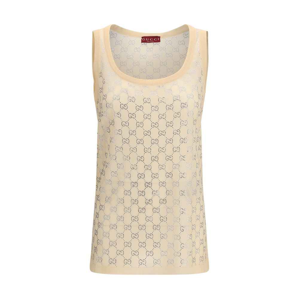 Gucci Multicolor Silk Tank Tops