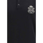 Dolce & Gabbana Black Cotton Polo Shirt