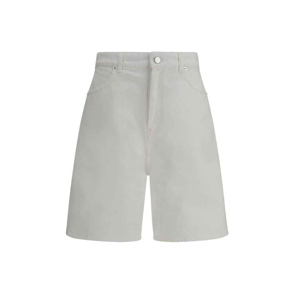 Loulou De Saison White Cotton Bermuda Shorts
