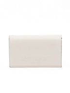 Jimmy Choo White Avenue Leather Shoulder Strap Bag
