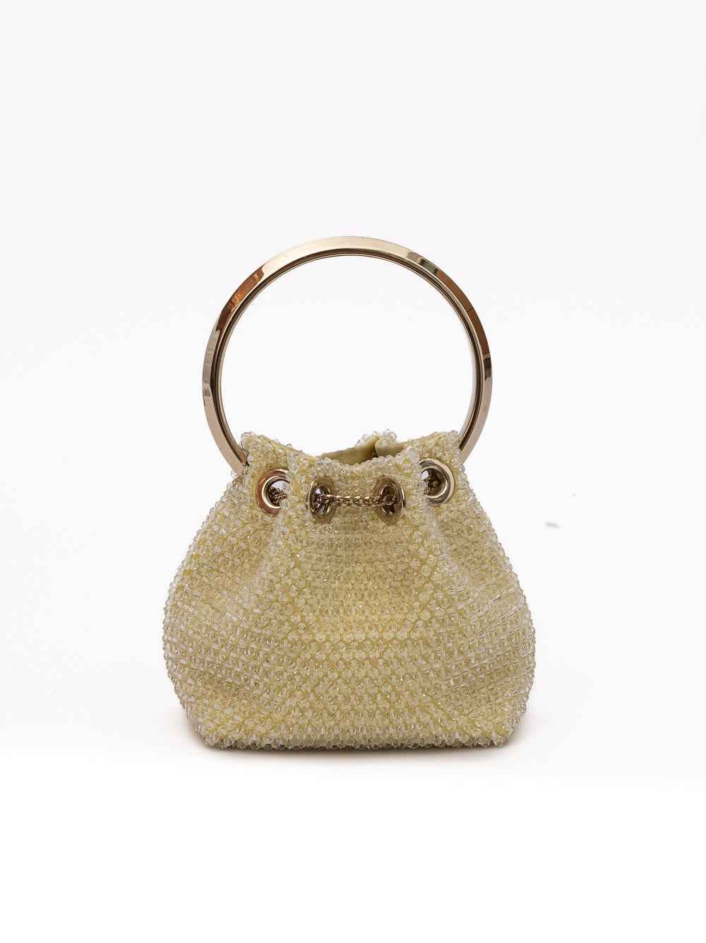 Jimmy Choo Yellow Bon Bon Micro Crystals Bucket