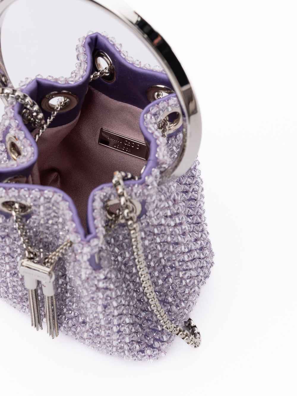 Jimmy Choo Light Purple Bon Bon Micro Crystals Bucket
