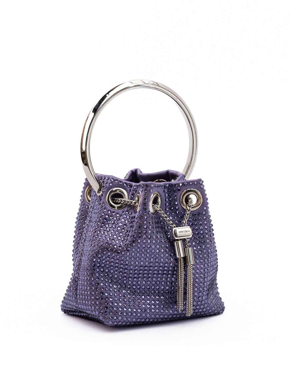 Jimmy Choo Purple Bon Bon Micro Crystals Bucket