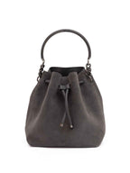 Jimmy Choo Dark Grey Bon Bon Suede Bucket