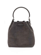 Jimmy Choo Dark Grey Bon Bon Suede Bucket