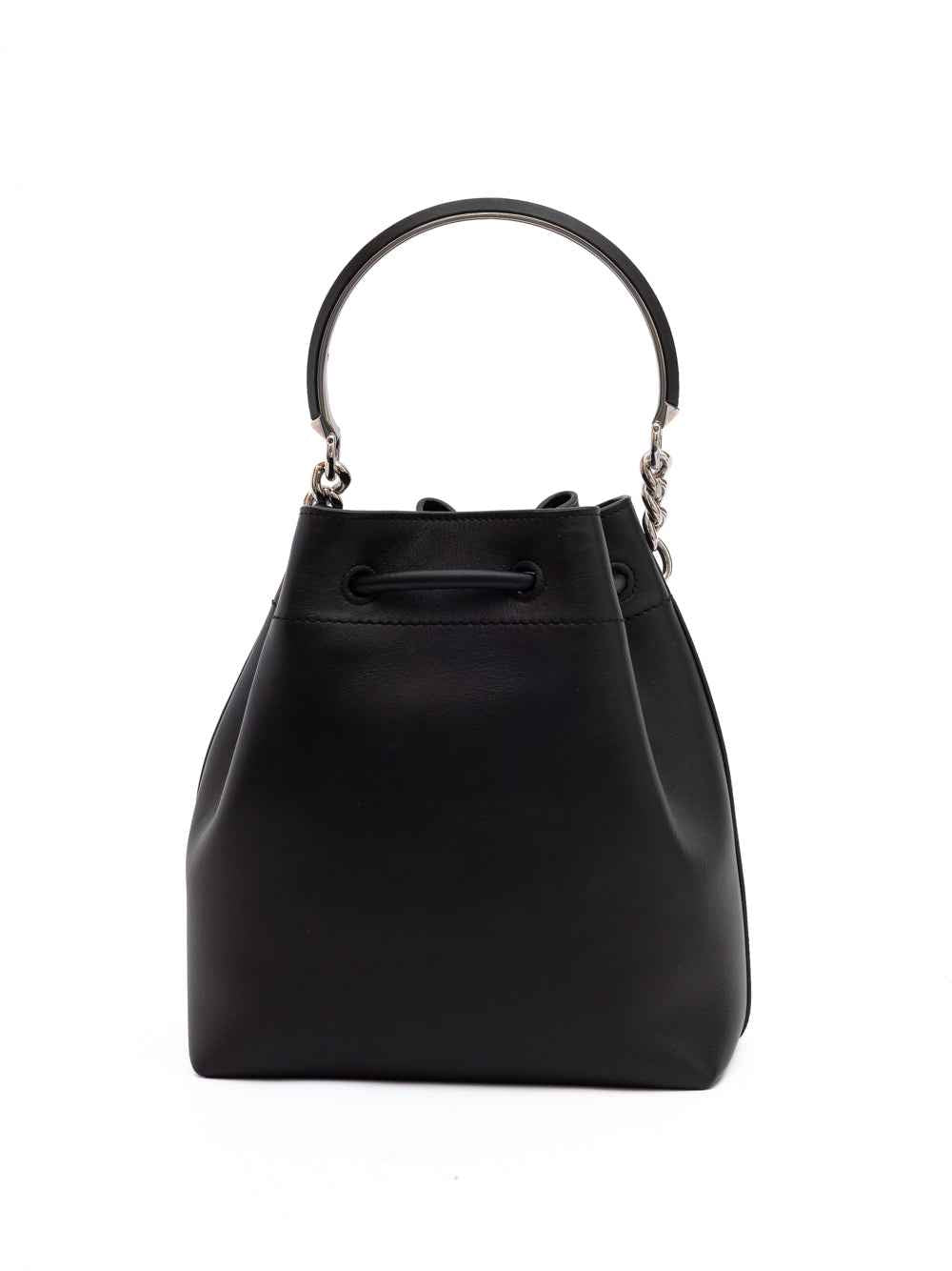 Jimmy Choo Black Bon Bon Leather Bucket
