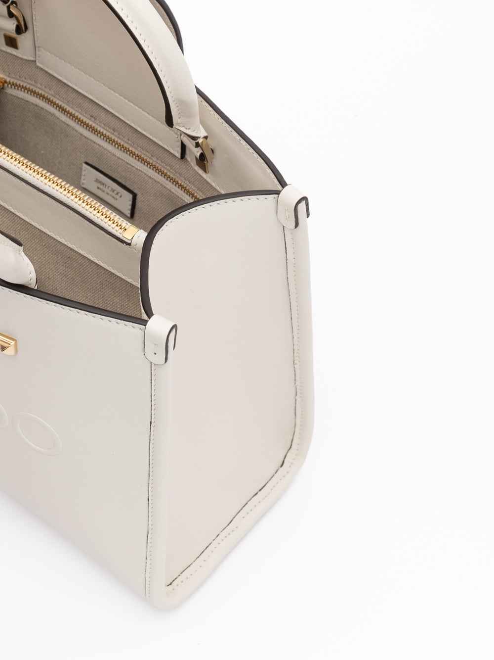 Jimmy Choo White Avenue S Tote Leather Handbag