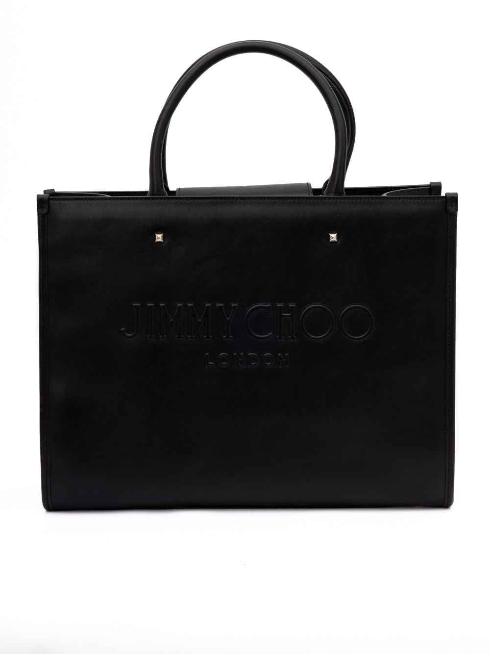 Jimmy Choo Black Avenue S Tote Leather Handbag