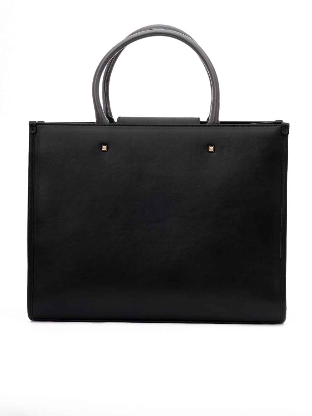 Jimmy Choo Black Avenue S Tote Leather Handbag