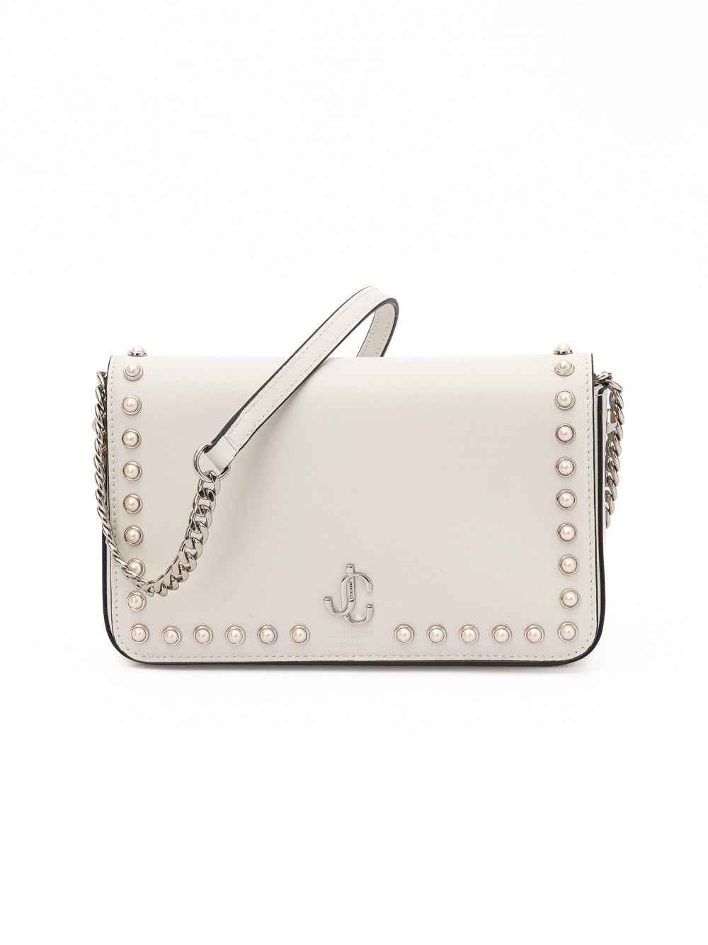 Jimmy Choo White Leather Crossbody Bag