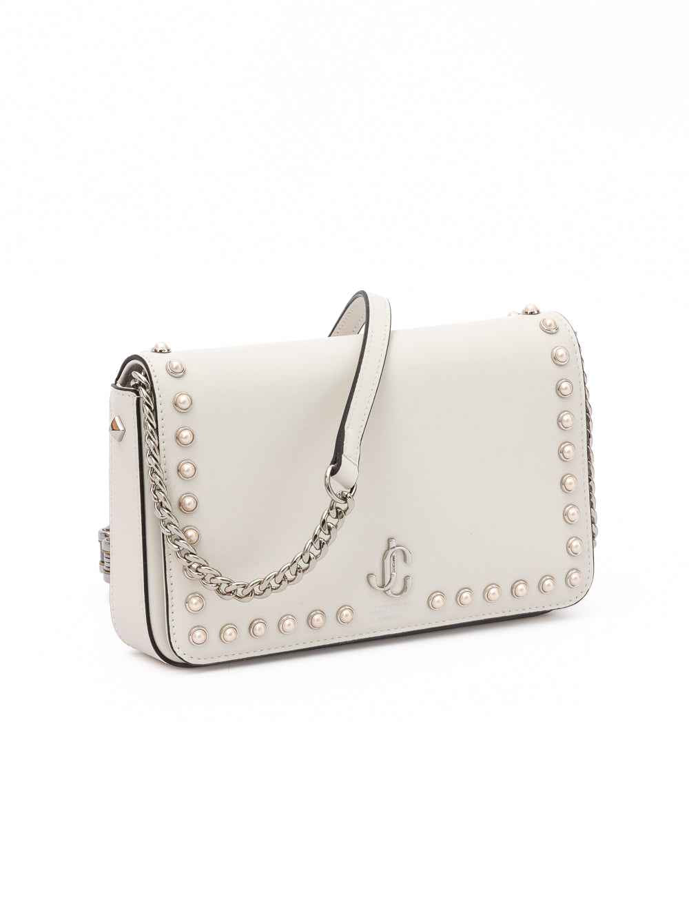 Jimmy Choo White Leather Crossbody Bag