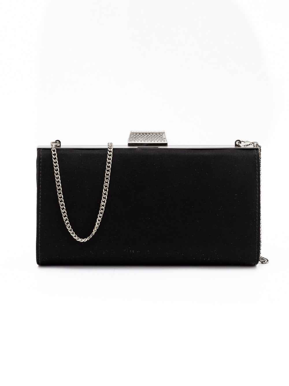 Jimmy Choo Black Satin Crossbody Bag