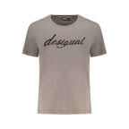 Desigual Grigio Cotton Women T-Shirt