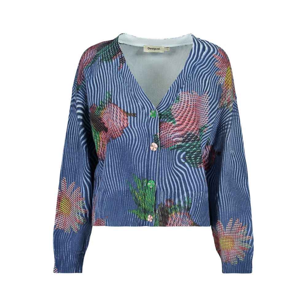 Desigual Blue Cotton Womens Cardigan