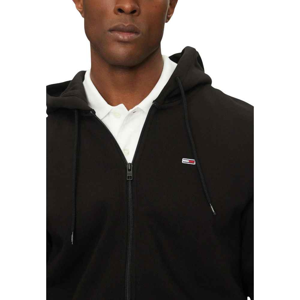 Tommy Hilfiger Jeans Black Cotton Hoodie