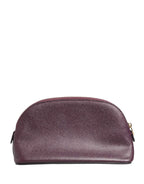 Dolce & Gabbana Dark Purple Leather DG Logo Zip Around Hand Purse Wallet