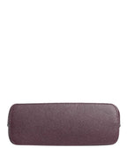 Dolce & Gabbana Dark Purple Leather DG Logo Zip Around Hand Purse Wallet