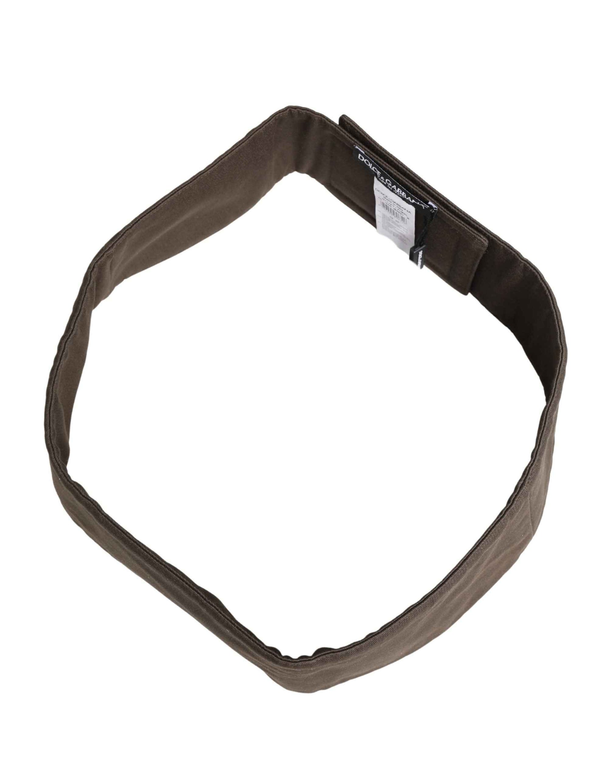 Dolce & Gabbana Brown Viscose Wide Belt Waist Cummerband Men