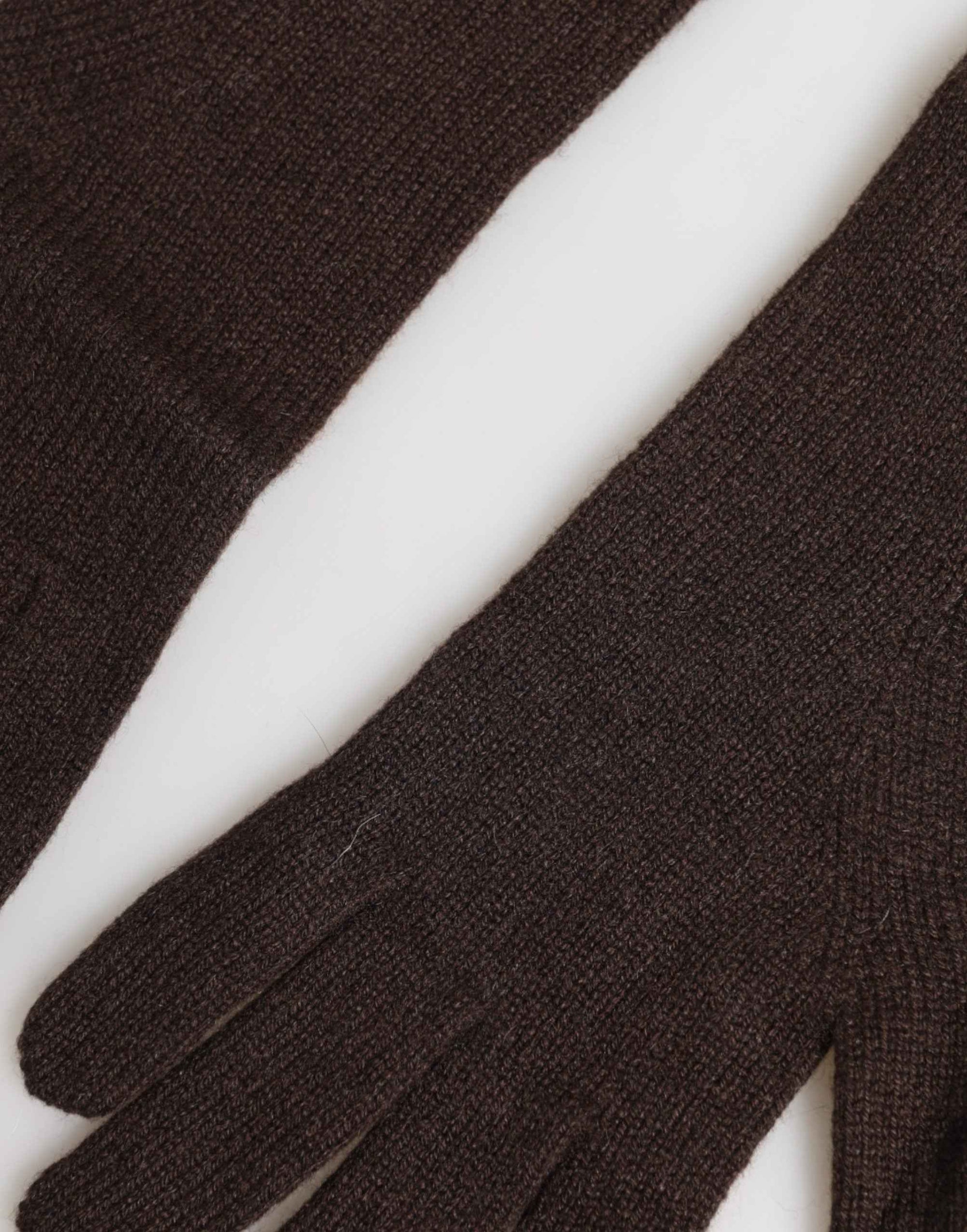 Dolce & Gabbana Brown Cashmere Knitted Elbow Length Mitten Gloves