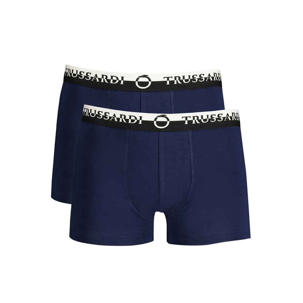 Trussardi Blu Cotton Mens Boxer