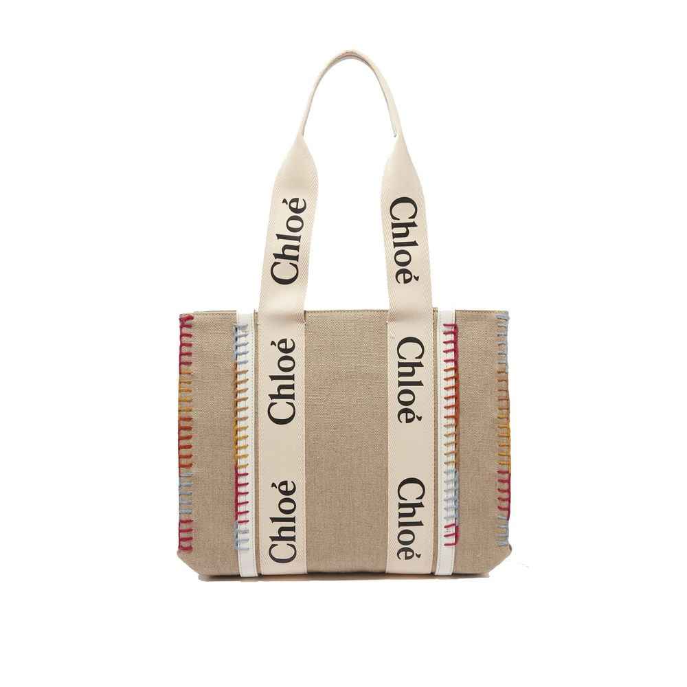 Chloé Beige Wool Tote Bag