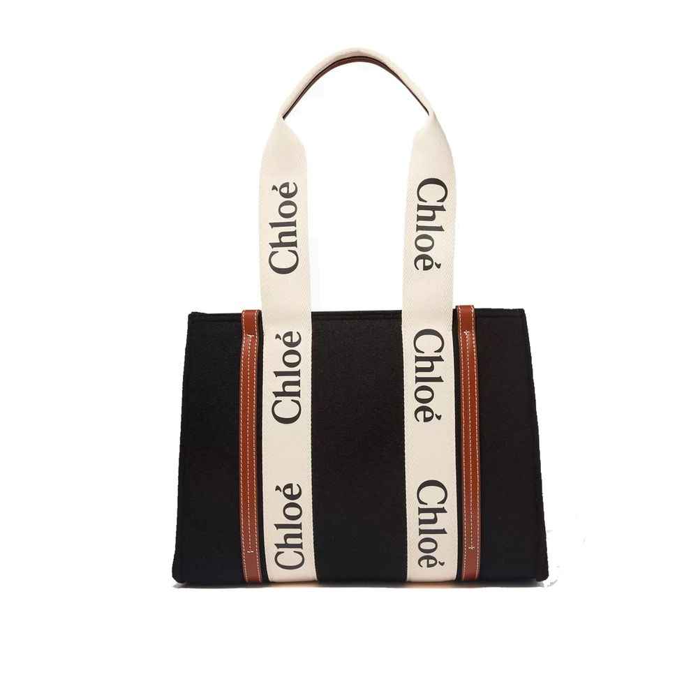 Chloé Black Wool Tote Bag