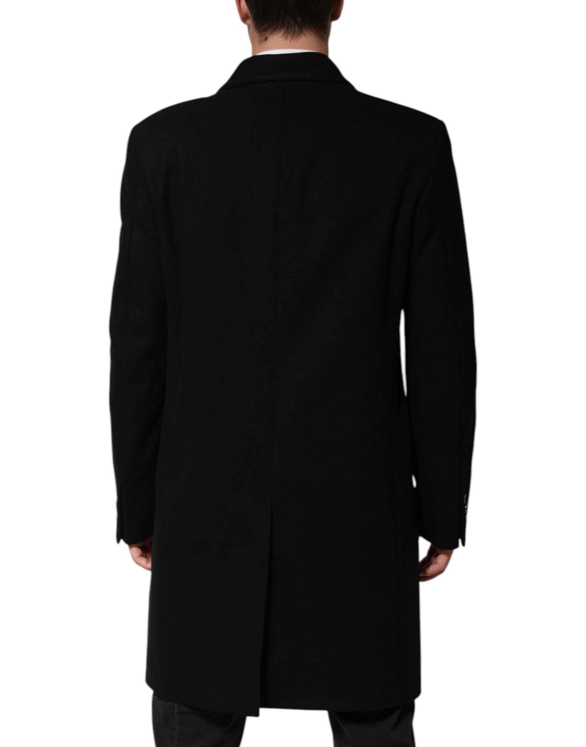 Dolce & Gabbana Black Heraldic Patch Single Breasted Blazer Jacket