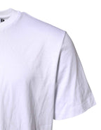 Dolce & Gabbana White Cotton DG Logo Embroidery Men  T-shirt